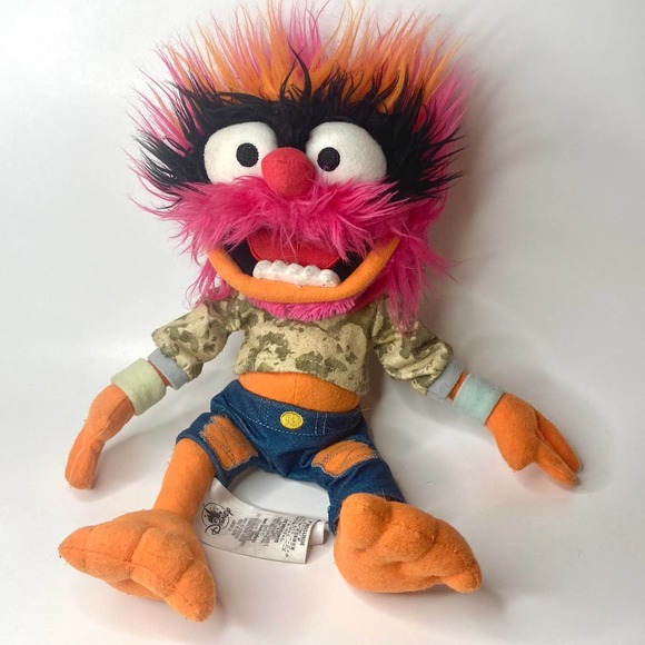 Disney Store Muppets Muppet Babies Animal 12” Stuffed Plush Doll Toy Camo Jeans - Picture 1 of 9